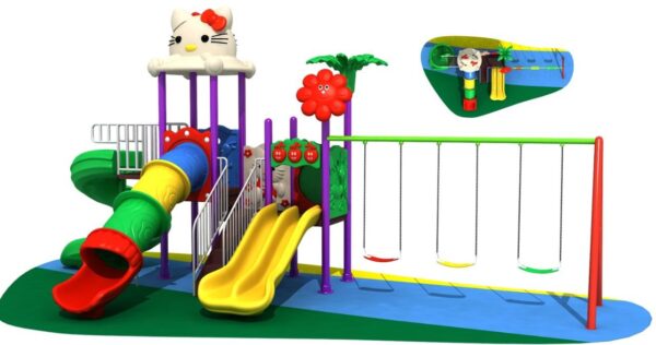 43d8a356-4cfa-4bfd-ac09-a4f6980c807d لعبة جماعية مع زحلقتين ومرجحتين